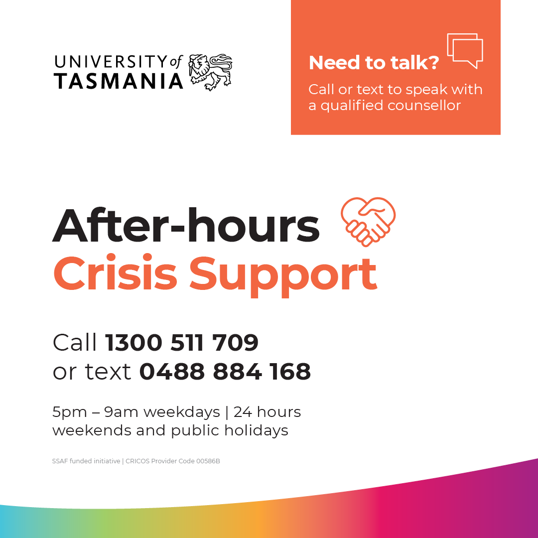 Image: After hours counselling flyer - call 1300 511 709 or text 0488 884 168