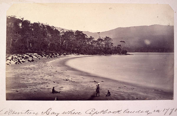 Samuel Clifford, 'Adventure Bay where Captain Cook landed in 1771', c 1873 (W.L. Crowther Library, SLT)