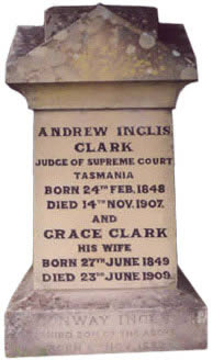 Clark's gravestone