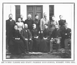 Samuel Clemes and his staff, 1892