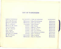 Passenger list