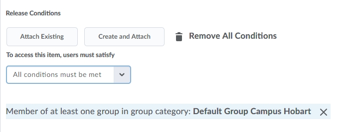 Restriction added so only that group sees the assignment folder