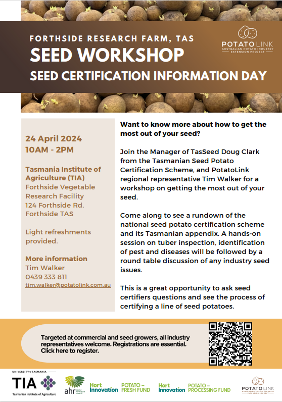 Seed Flyer Seed certification workshop
