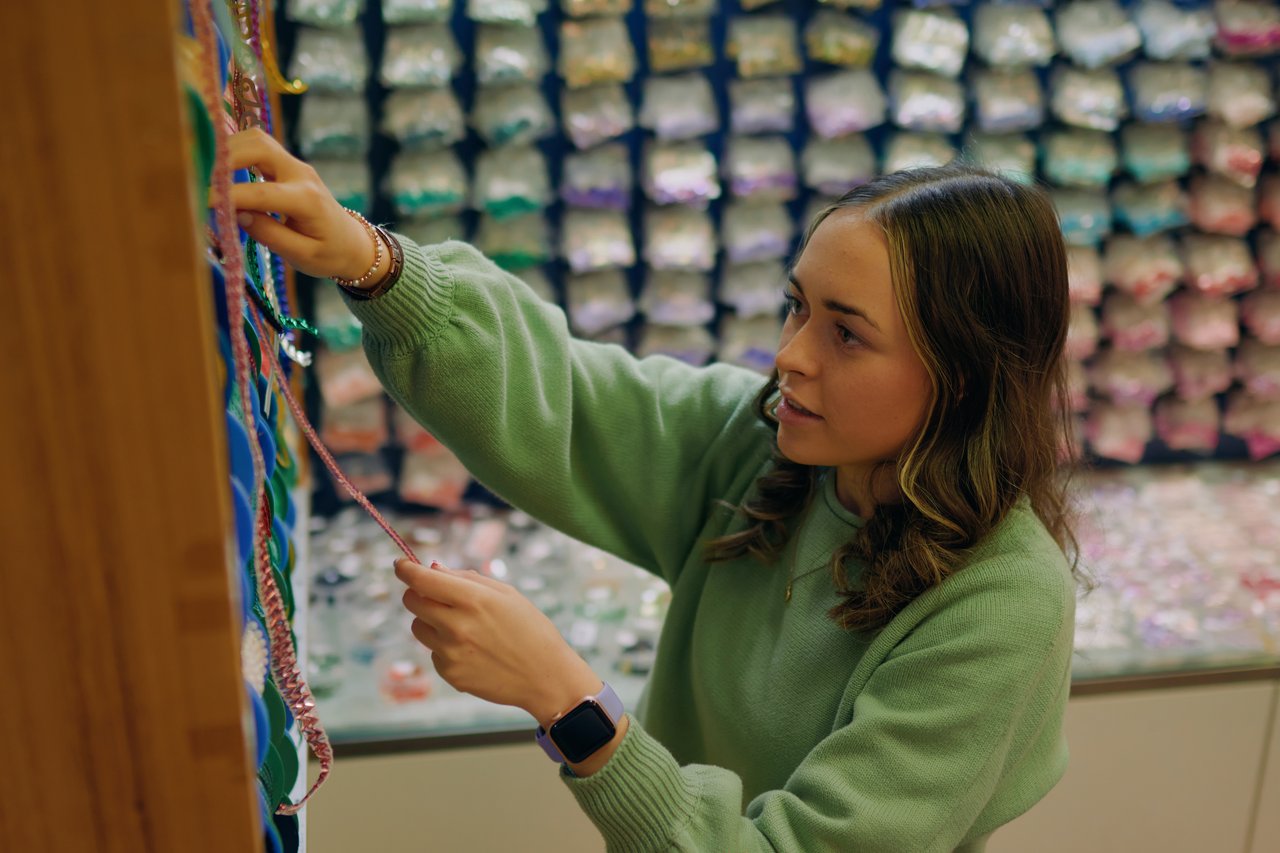 Mikel Selby (Primary Education) in a craft store
