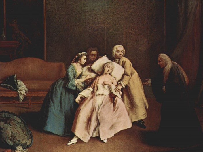 Image of Petro Longhi painting of fainting woman