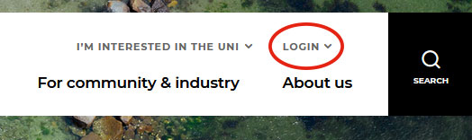 a login shortcut is located in the header of this webpage