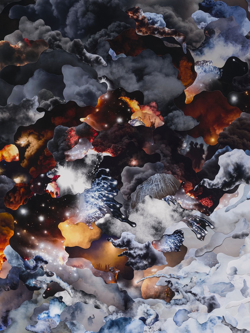Jemima Wyman Haze 17, 2023 hand cut digital photo collage, 122 x 91.5 cm. Photography Ed Mumford. Courtesy of the artist and Sullivan+Strumpf