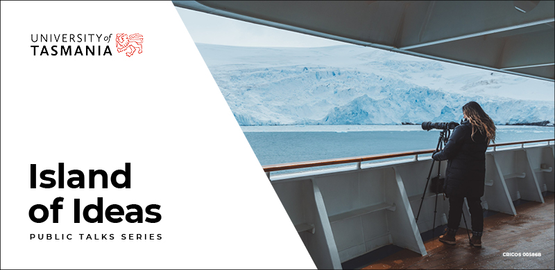 Tourism on a cruise ship looking out of icy waters