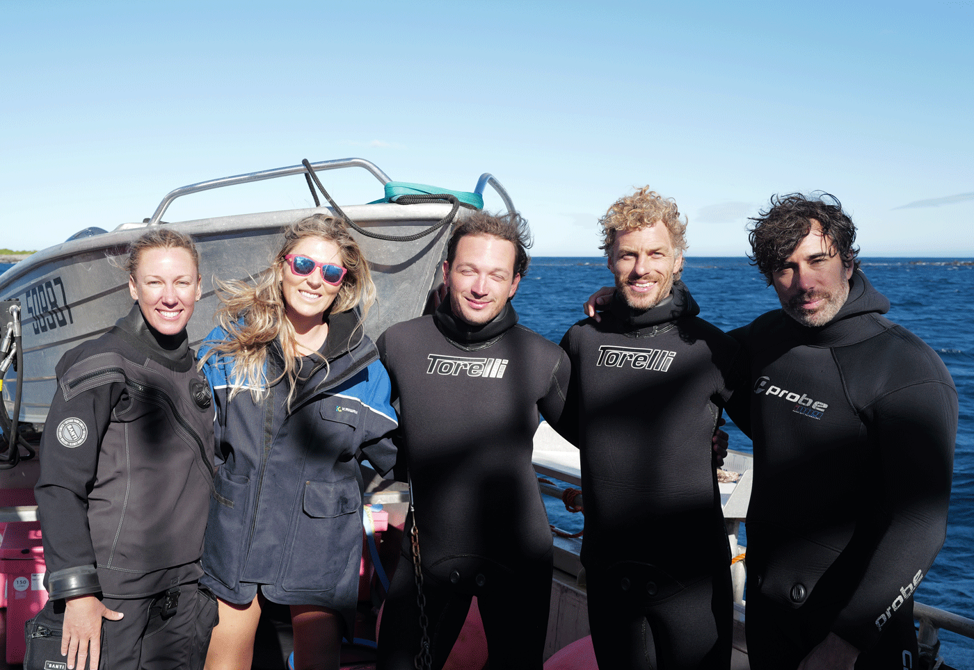 Sarah&Sebastien and IMAS team Port Davey fieldtrip