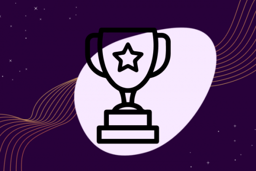 Trophy with sparkles