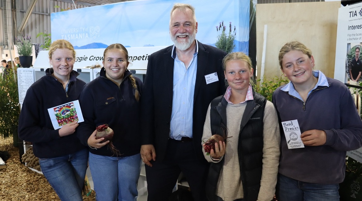 Students and TIA director at Agfest Let it Grow competition