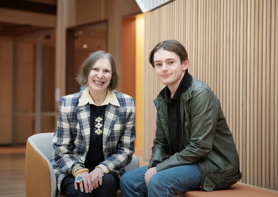 Jarrad with scholarship donor Pam Caldwell