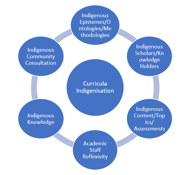 Curricula indigenisation chart
