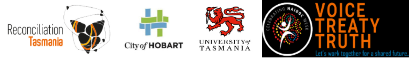 Logos of Reconciliation Tasmania, City of Hobart and University of Tasmania