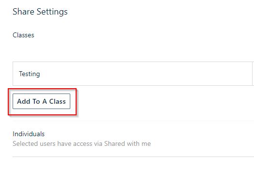 Media Details page with Add to a Class button identified for steps as described