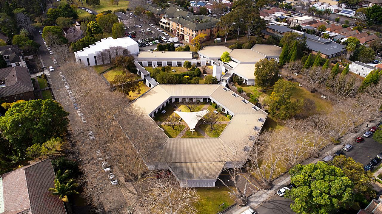 Aerial view of the University of Tasmania's Rozelle Campus in Sydney.