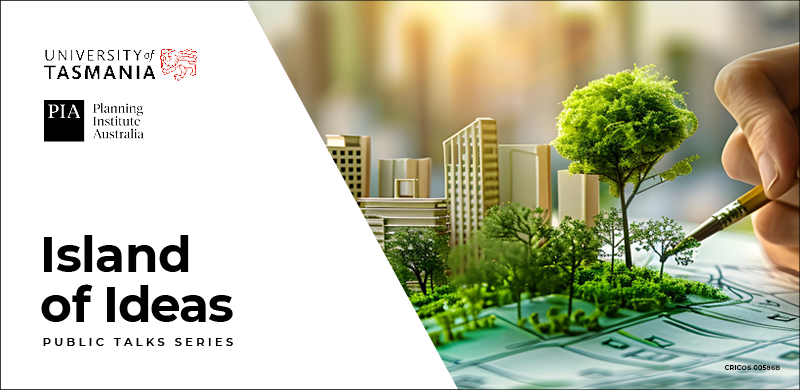 Island of Ideas banner image Island of Ideas banner with a picture of a sustainable city being drawn by a hand holding a pencil