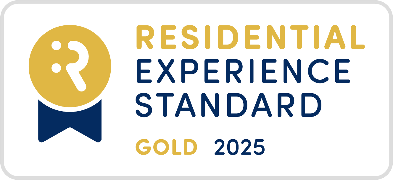 Residential Experience Standard (RES) Gold accreditation logo