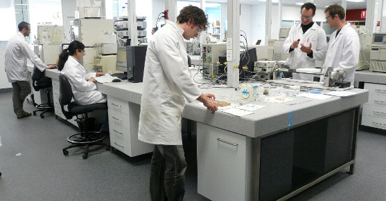 Across researchers in lab