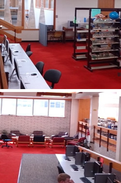 Seating in the curriculum section of the Launceston Library