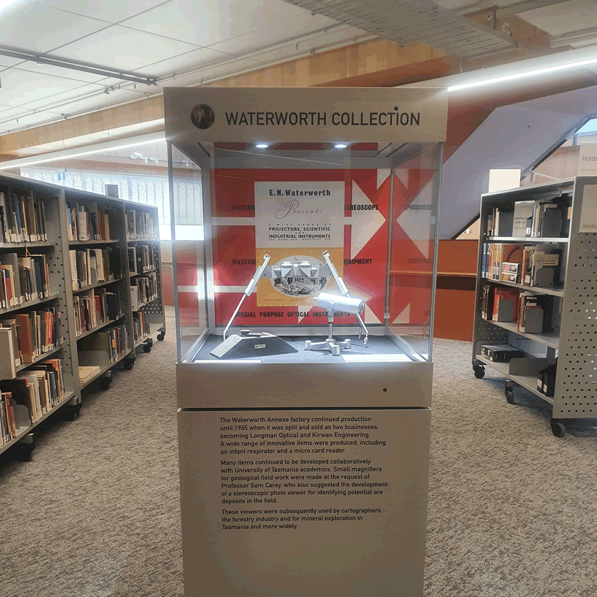 photograph of  Waterworth Collection display stand