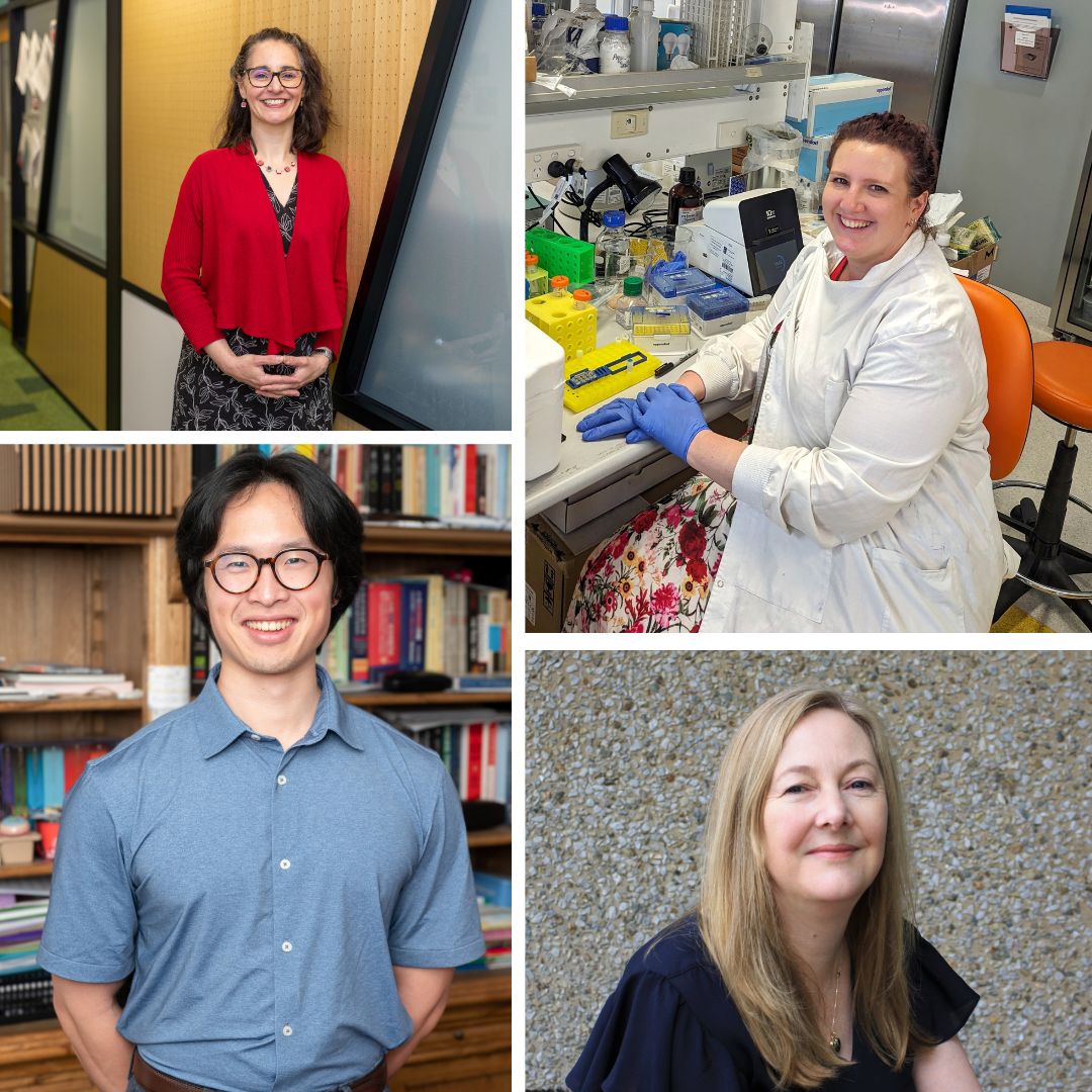 Four people who have received research grant recipients