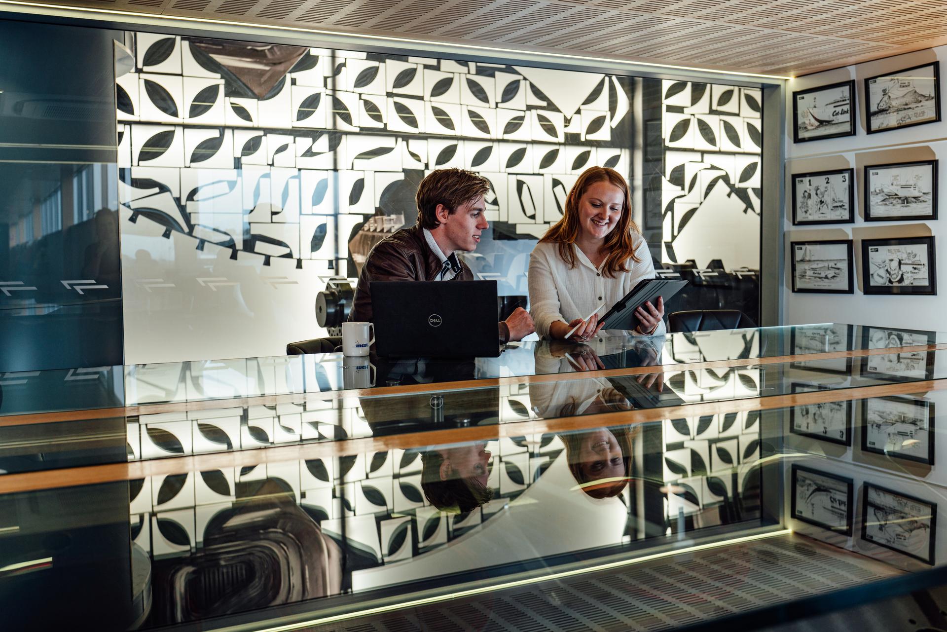 Student at office of INCAT Business Placement