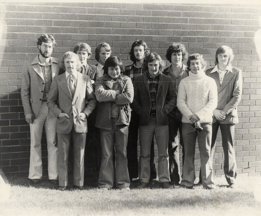 Surveying and Spatial Sciences students at the University of Tasmania in 1979.