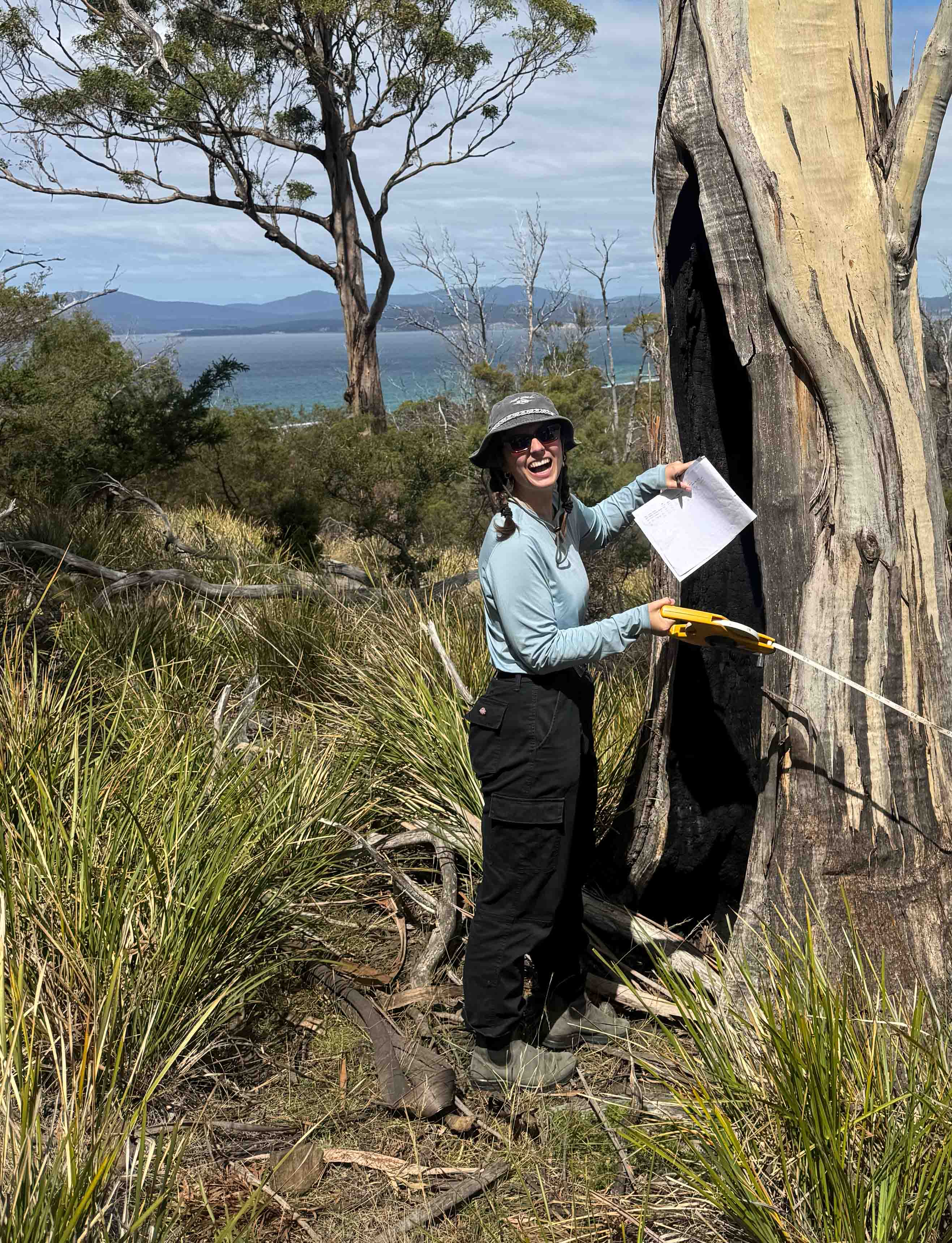 Student in the field