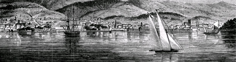 Detail of Gutenberg print of Hobart