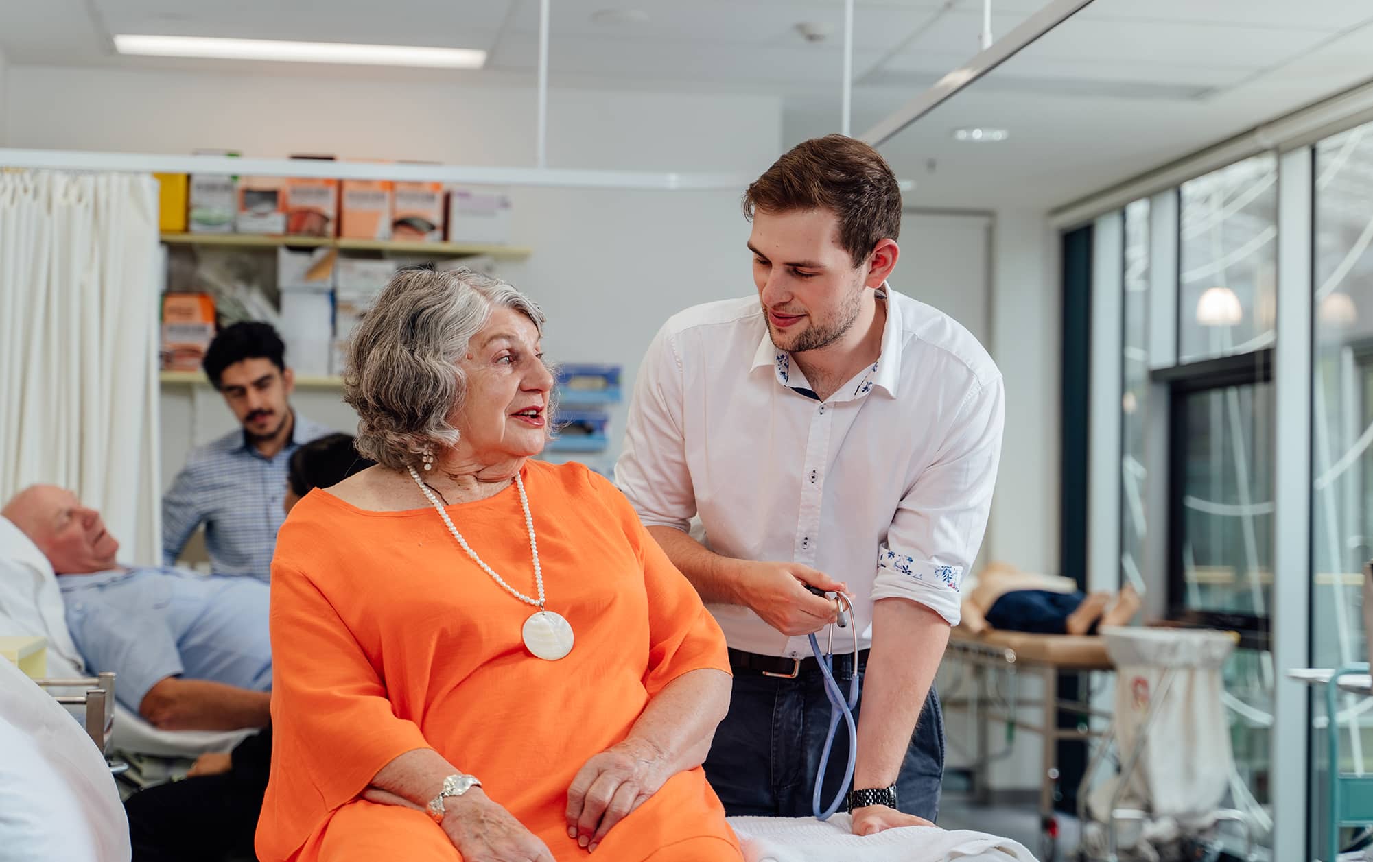 Launceston Clinical School, Health student with patient