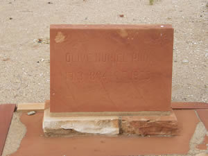 Inscription on Olive Pink's Grave