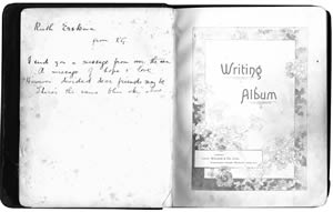 Ruth Erskine's writing album 