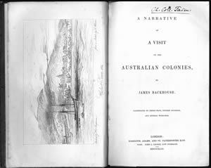 A narrative of a visit to the Australian colonies by James Backhouse.