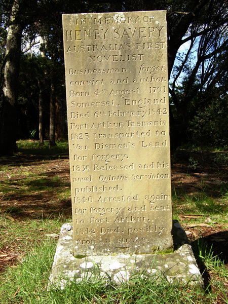 Henry Savery's gravestone